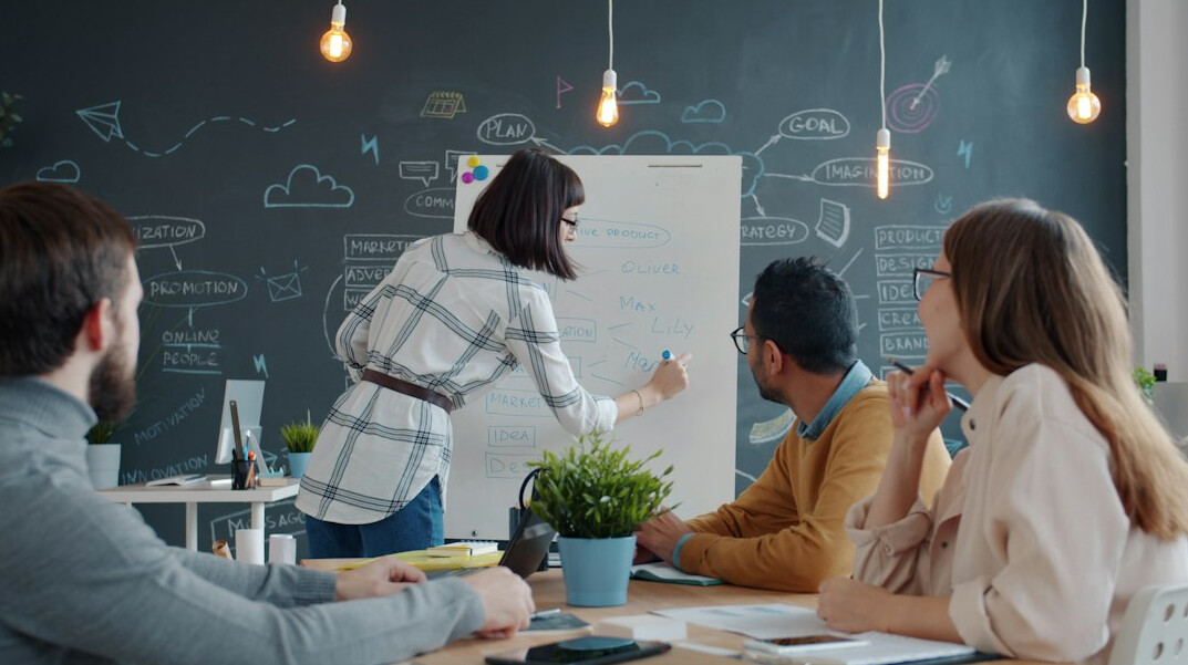 business leader teaching