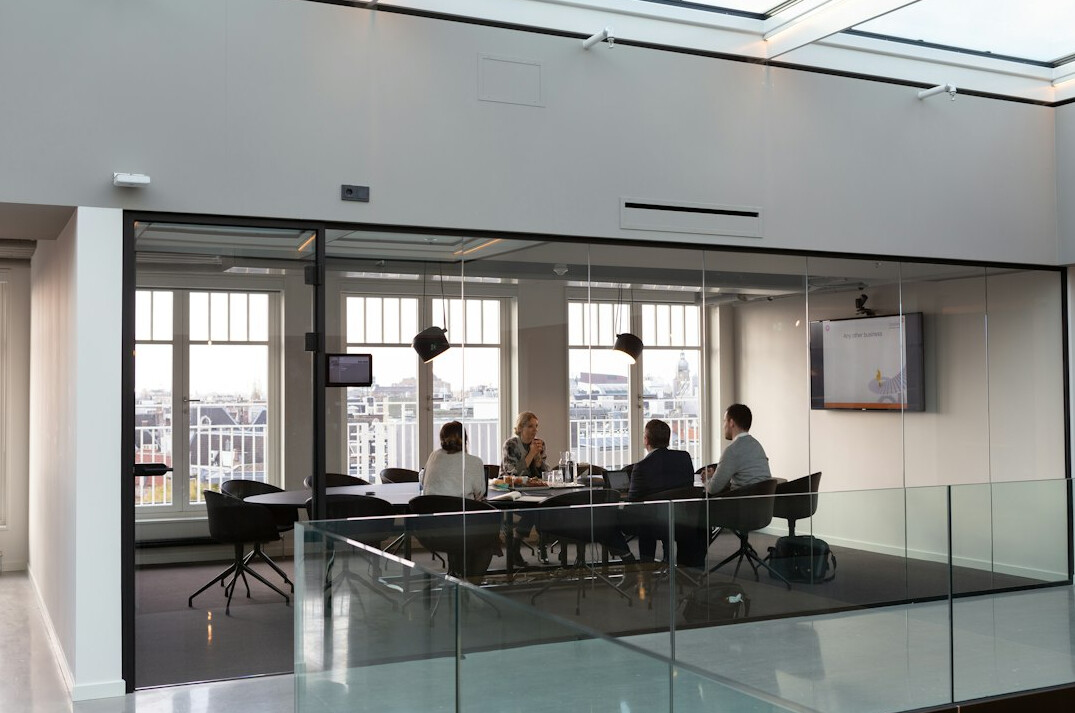 team meeting in office